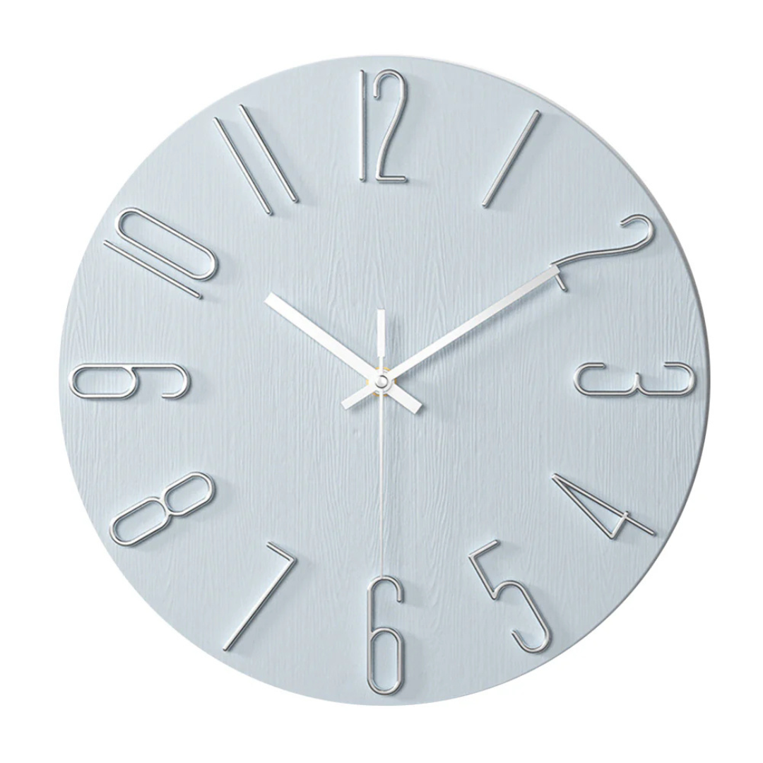 Black Silent Wall Clock 12 Inch