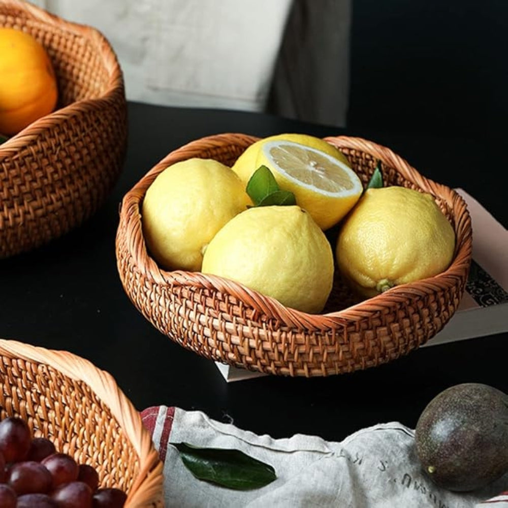 Handwoven Rattan Storage Basket