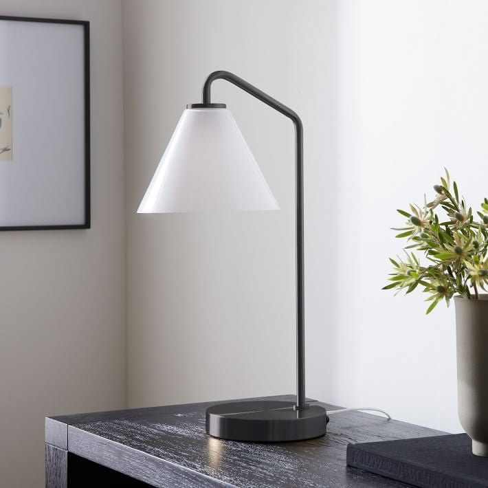 Glass Cone Table Lamp