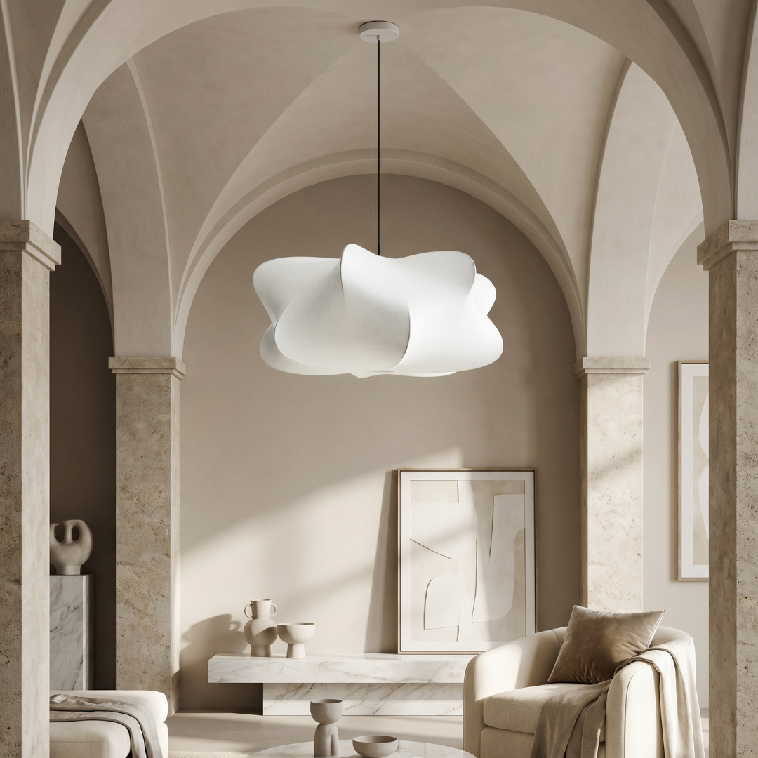 Silk Pendant Lamp Wabi Sabi Design