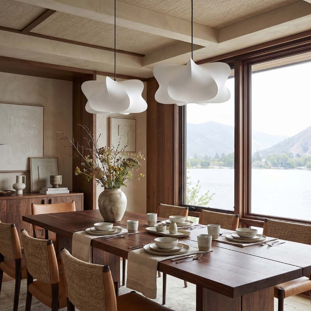 Silk Pendant Lamp Wabi Sabi Design