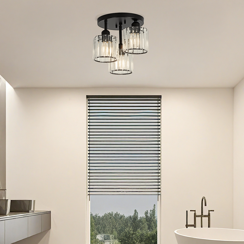 Crystal Ceiling Light Semi Flush Mount