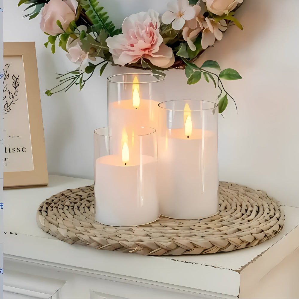 3D Flameless Candle Set