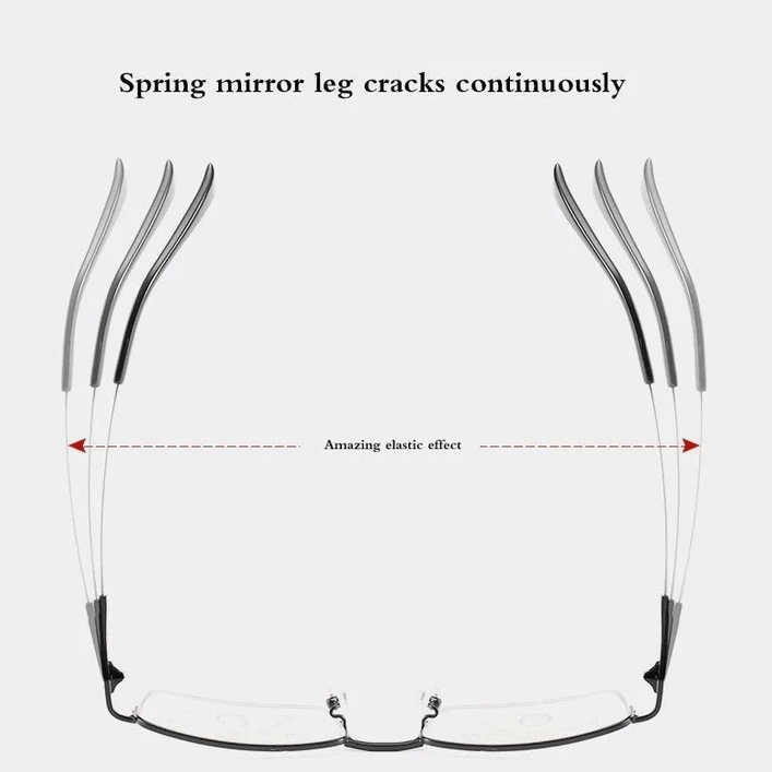 Progressive Reading Glasses in Titanium at 17 g | Go from Near to Far Without Swapping Pairs | Seven Strengths, Black or Gold
