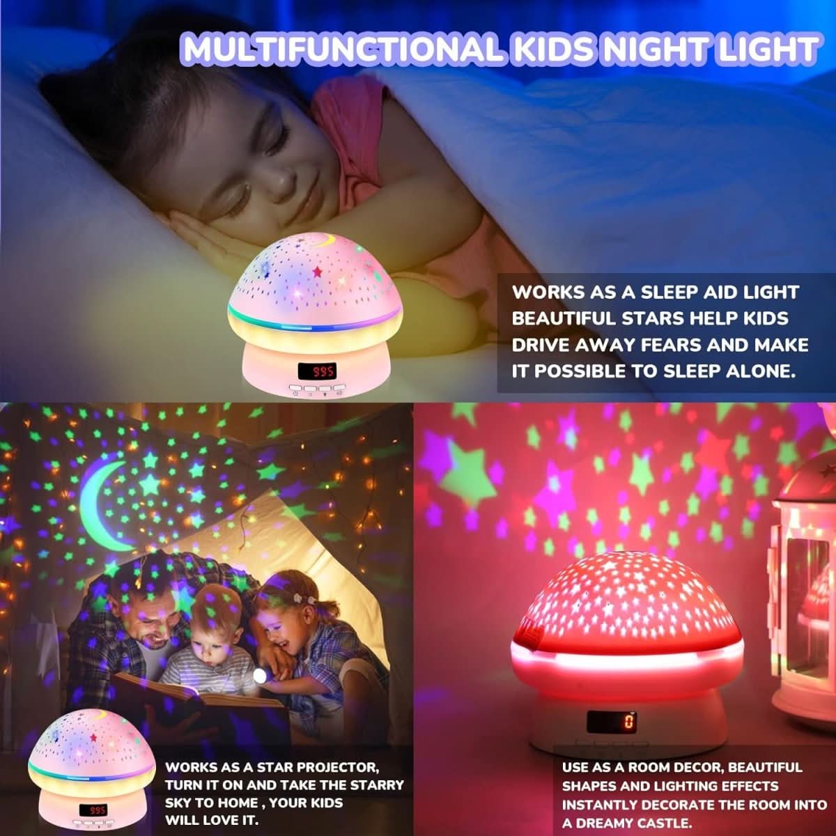 GLOWLIGHT - Magical Star Projector with 16 Colors & Timer Function product image