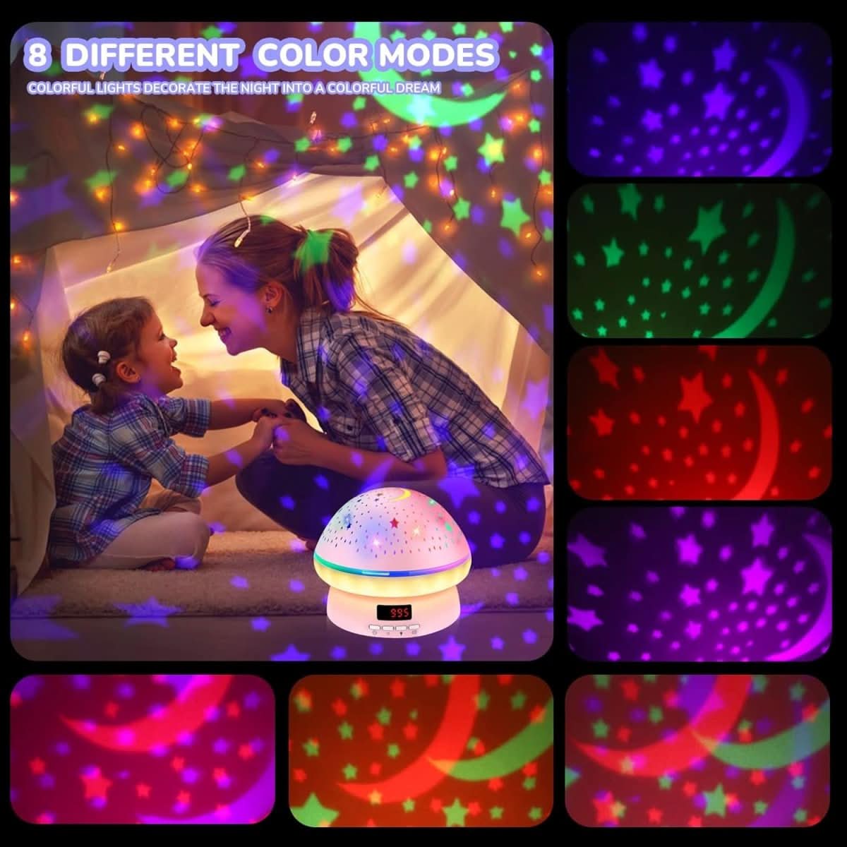 GLOWLIGHT - Magical Star Projector with 16 Colors & Timer Function product image