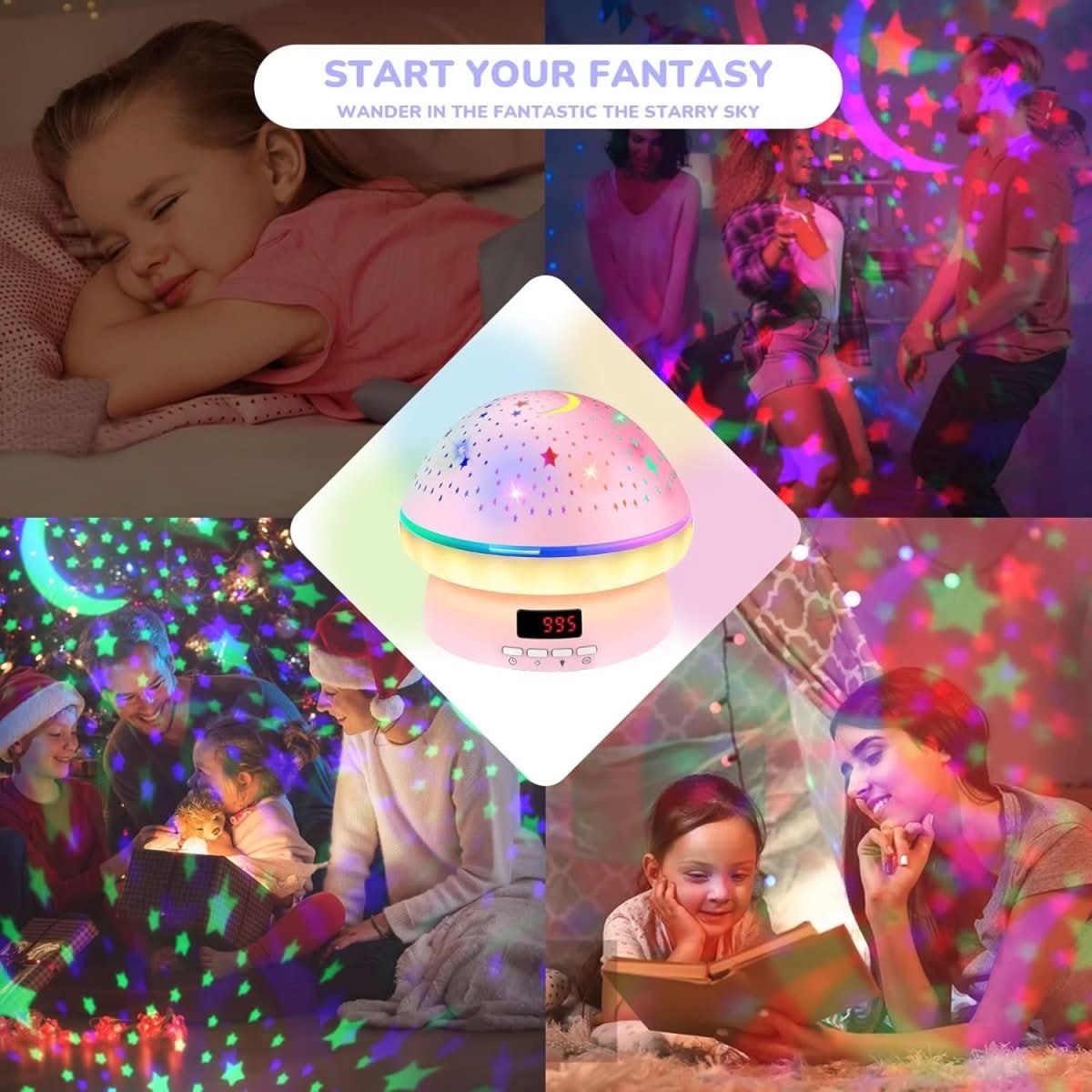 GLOWLIGHT - Magical Star Projector with 16 Colors & Timer Function product image
