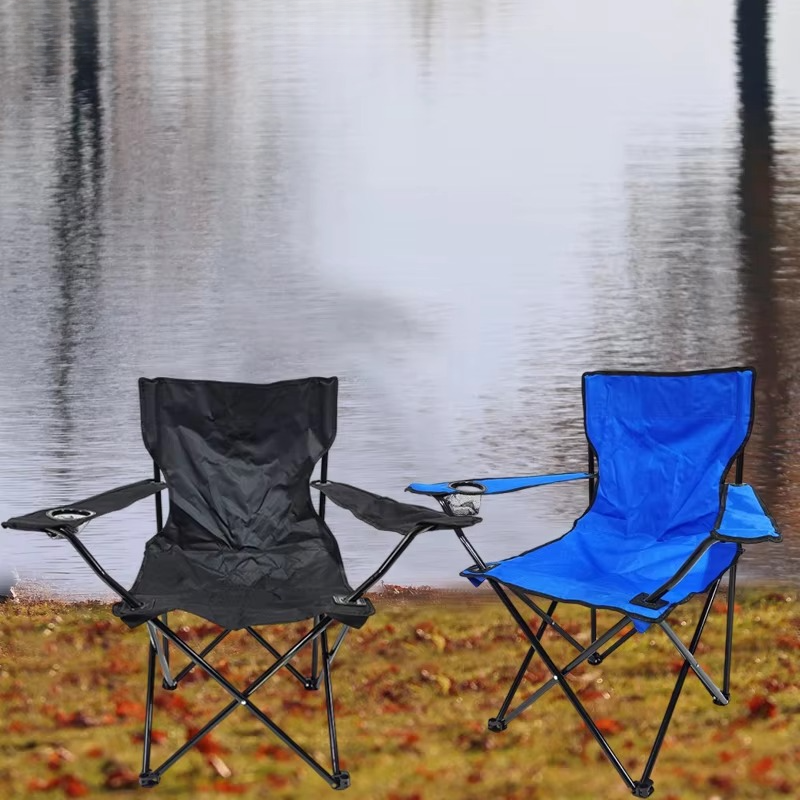 Folding Camping Chair with Armrest Cup Holder