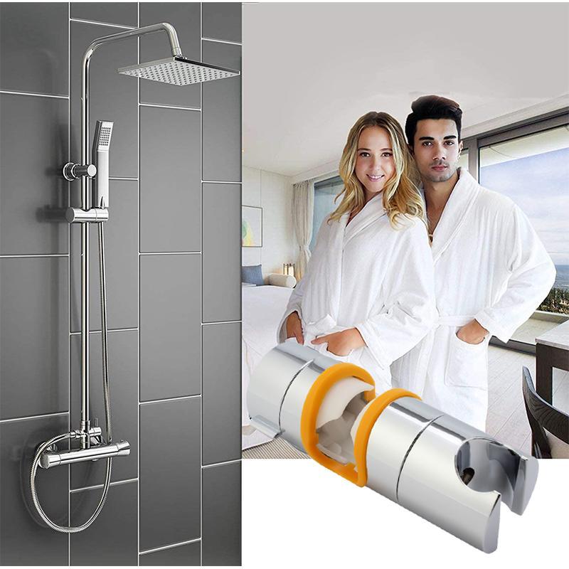 Shower Head Holder for Slide Bars from 0.71 to 0.98 in | Rotates a Full 360 Degrees | Chrome Plated ABS Bracket