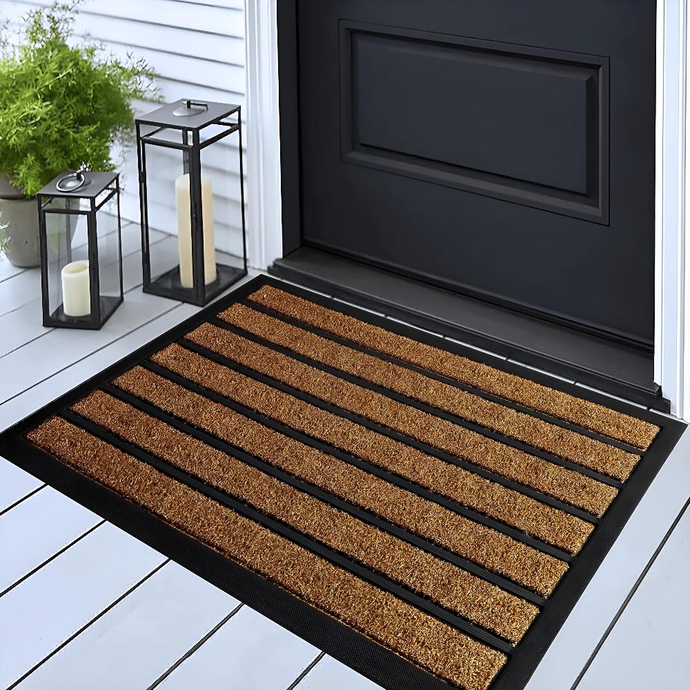 Striped Door Mat Non Slip Entryway