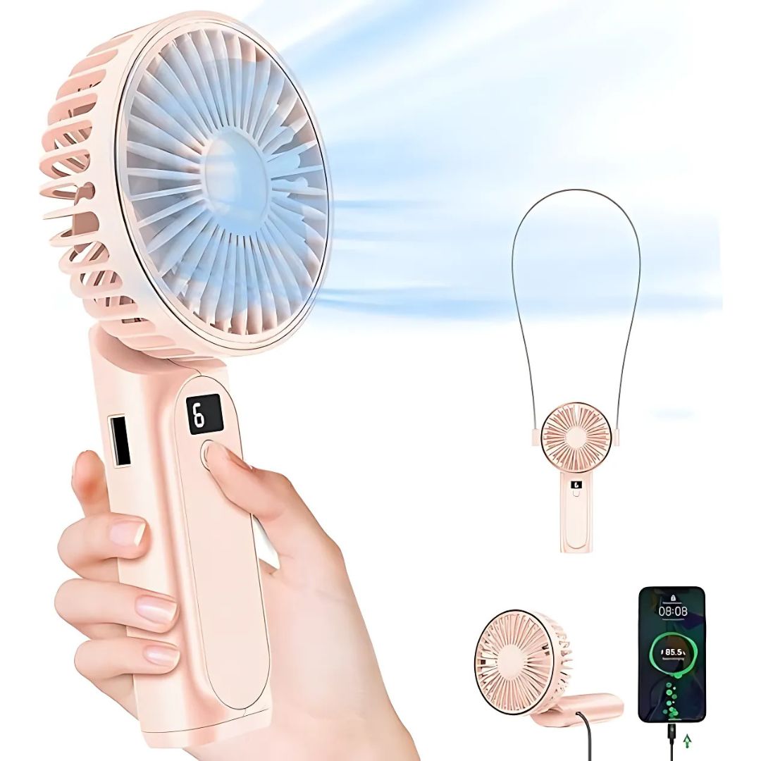 Compact Mini Hand Fan for Quick Cooling | USB Rechargeable, Lightweight | Ideal for Travel & Everyday Use
