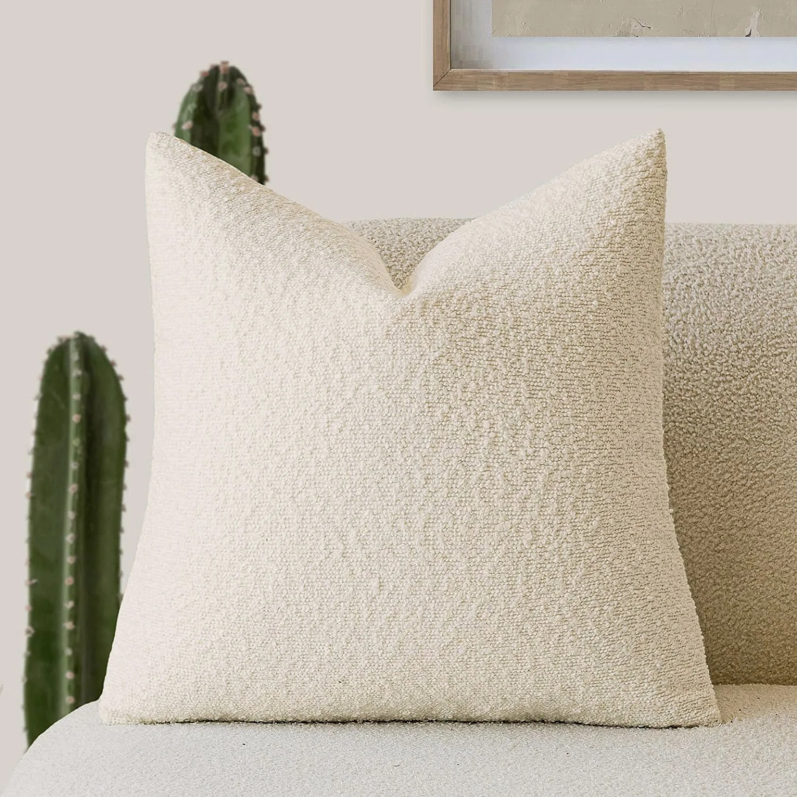 Boucle Cushion Cover 45x45cm Decorative Pillow