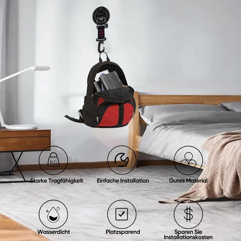 Vacuum Suction Cup Hooks That Hold Up to 22 lb | Twist Lock for Tile, Glass, Car or Smooth Wood | Packs of 1, 3, 6 or 10