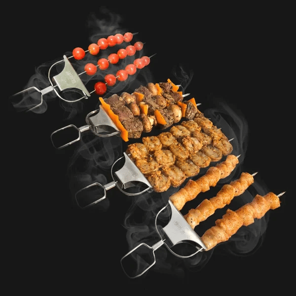 Stainless Steel 3 Prong BBQ Skewers