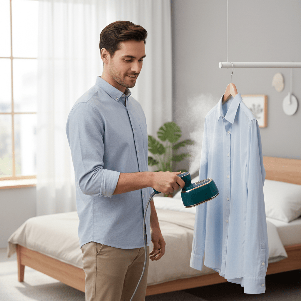 Compact Travel Garment Steamer for Wrinkle-Free Clothing | Fast Heating, Cordless or Corded Use
