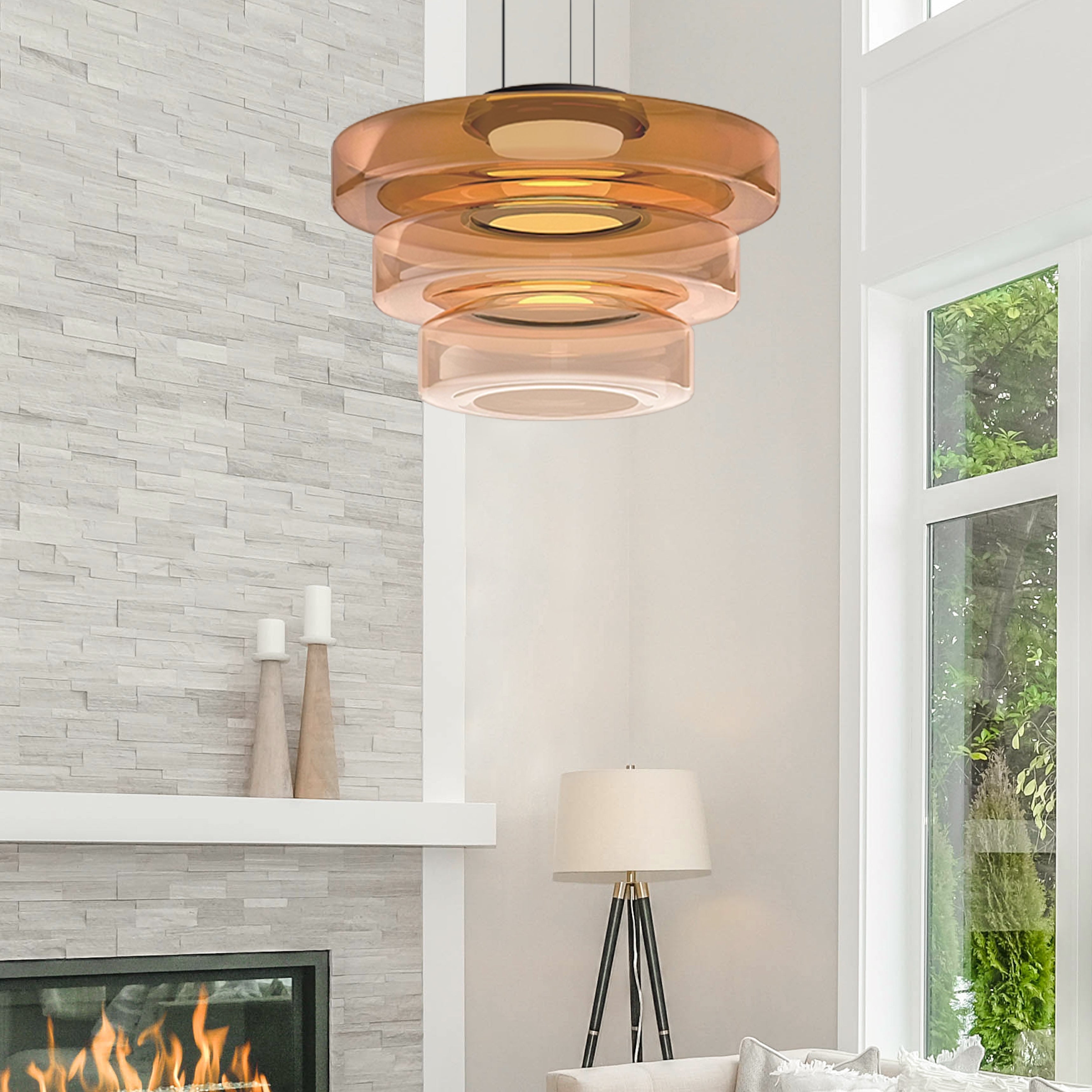 Bauhaus Glass Pendant Light Hanging Lamp