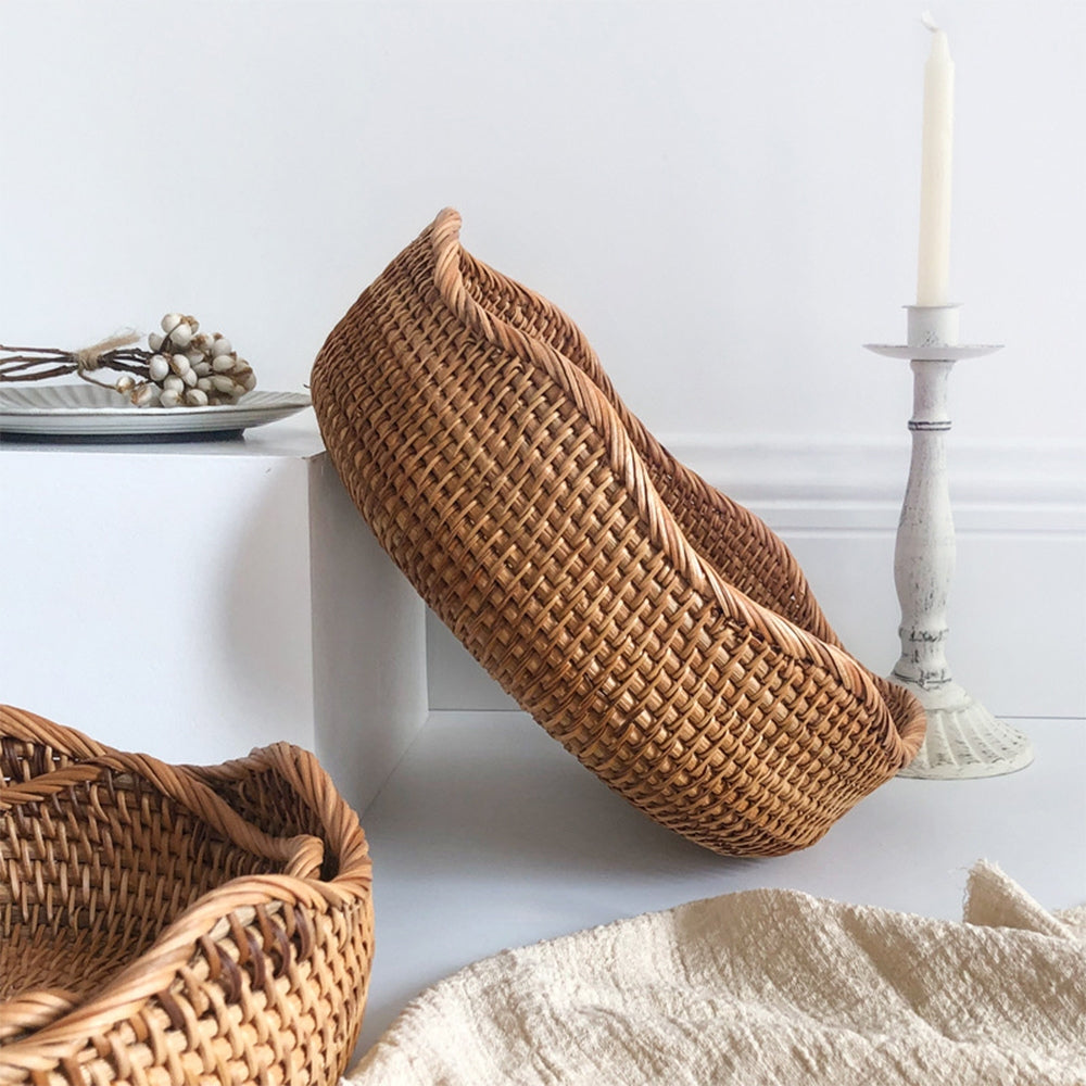 Handwoven Rattan Storage Basket
