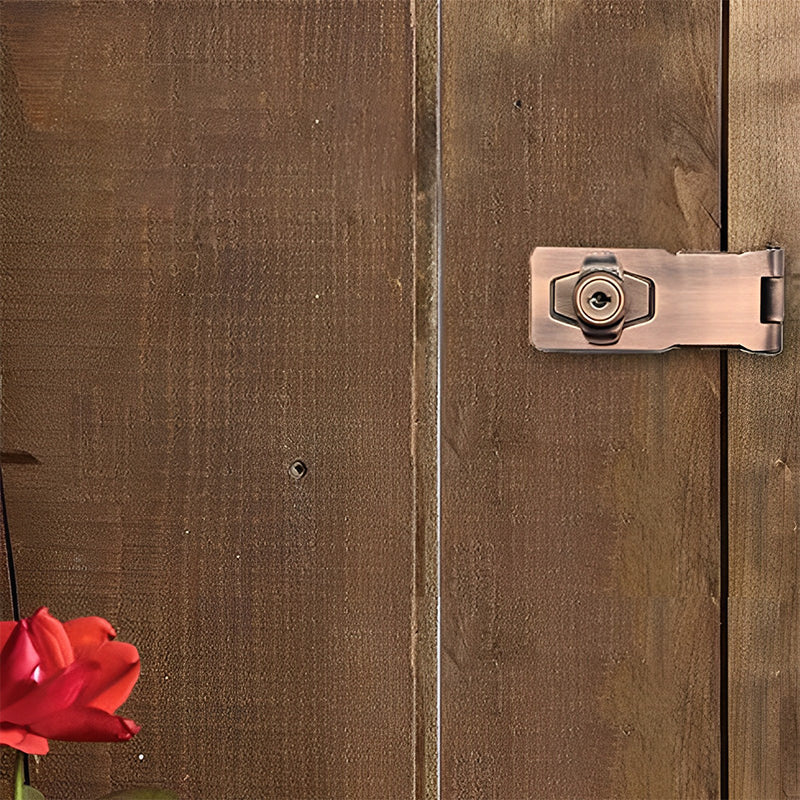 Door Lock Latch with Key for Cabinets, Lockers and Tool Boxes | Zinc Alloy, Quarter Turn | Sticks On or Screws Down