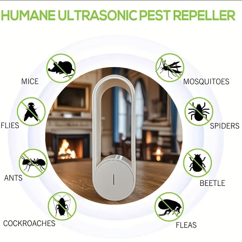 Ultrasonic Indoor Insect Repellent | Non-Toxic & Silent Operation | Compact Pest Control for Bedrooms, Kitchens & Living Rooms
