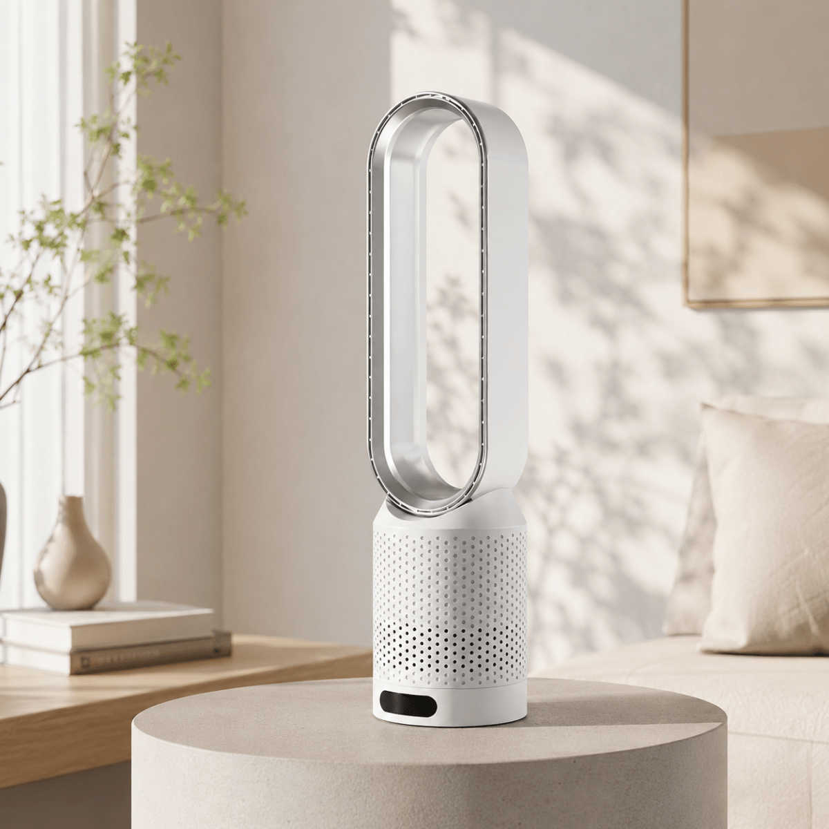 Bladeless Tower Fan with 6 Speed Levels | 90° Oscillation | Quiet Airflow for Living Room, Bedroom & Office