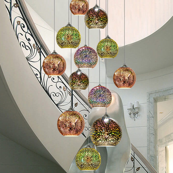 3D Firework Pendant Light Colorful Ceiling Lamp