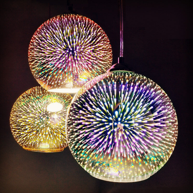 3D Firework Pendant Light Colorful Ceiling Lamp