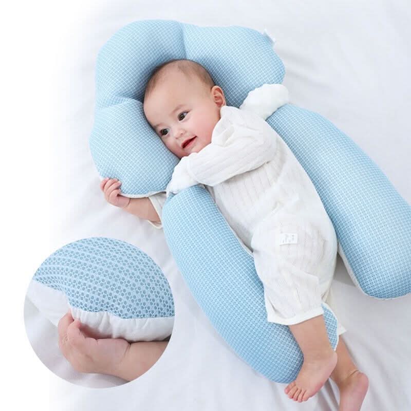 Adjustable Newborn Cushion with Anti-Roll Support (0–12 Months)