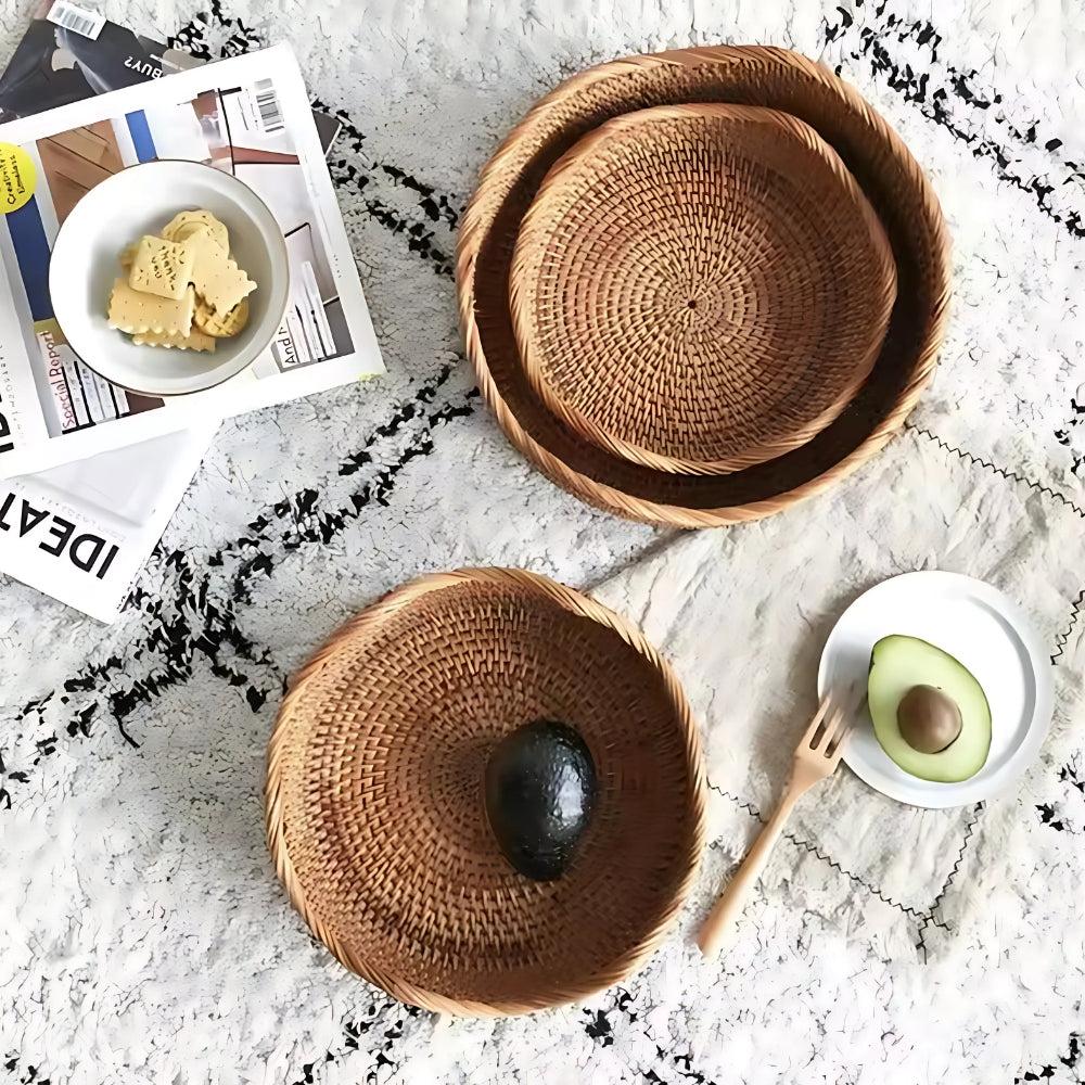 Handwoven Rattan Storage Basket