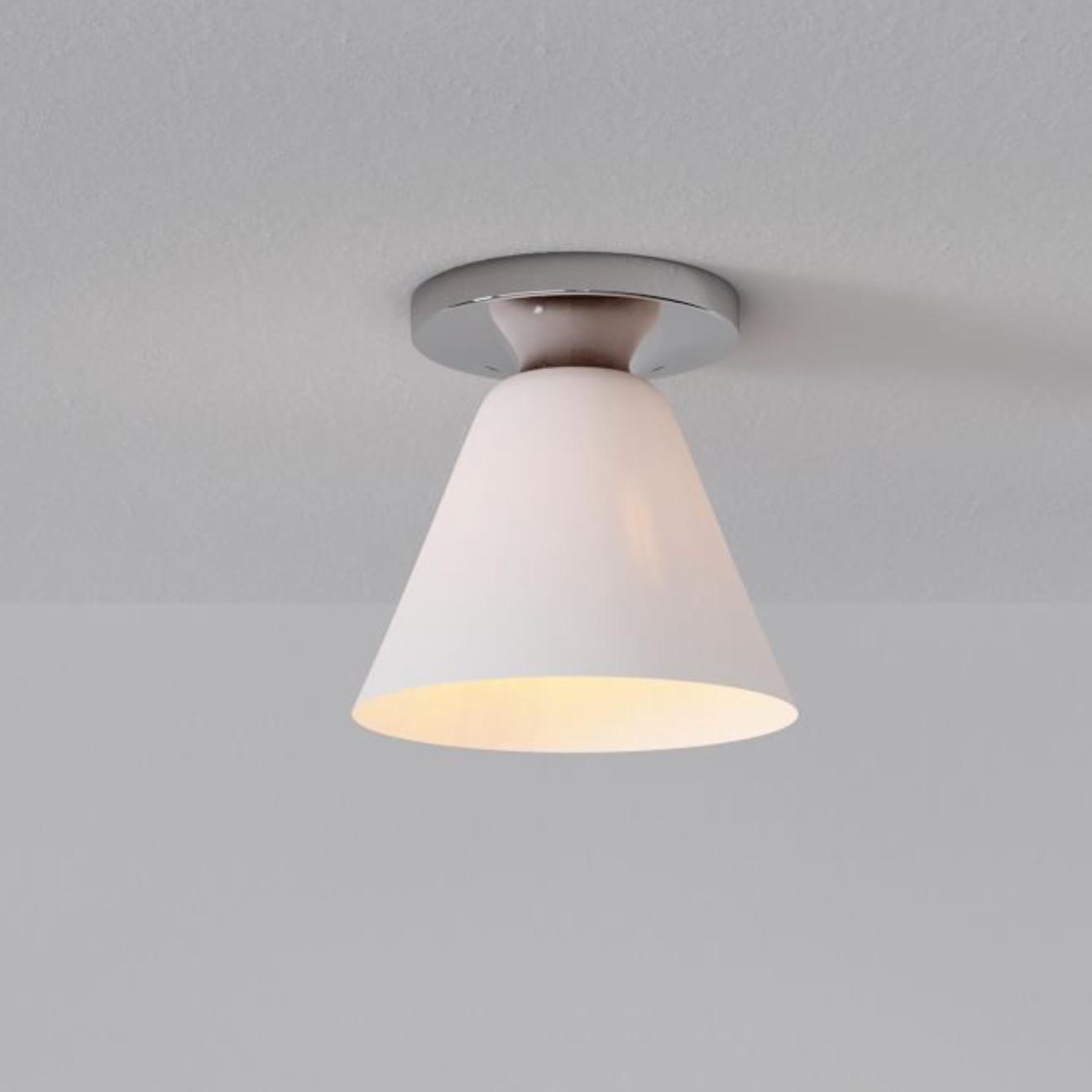 Glass Cone Flush Mount Ceiling Light