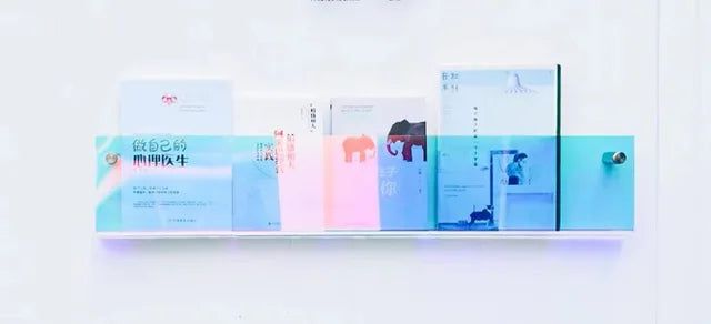 Acrylic Magazine Rack in Three Lengths | Wall Shelves for Living Room, Office or Waiting Area | Ten Transparent Shades
