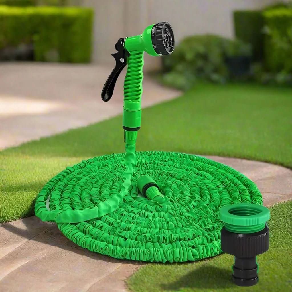Expandable High-Pressure Garden Hose | 7 Spray Patterns, 25 to 200 ft Lengths | Flexible Wall-Mountable Design