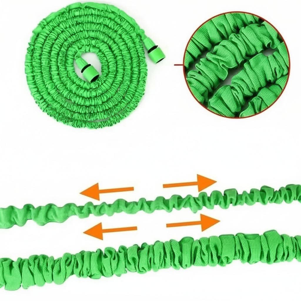 Expandable High-Pressure Garden Hose | 7 Spray Patterns, 25 to 200 ft Lengths | Flexible Wall-Mountable Design