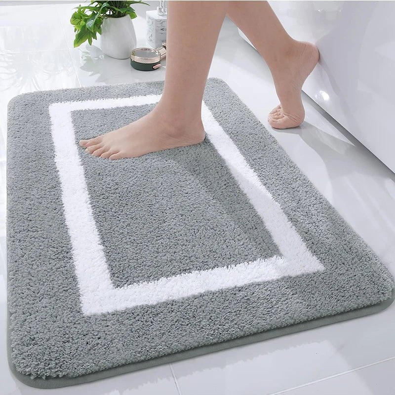 BATHBLISS – Soft Non-Slip Microfiber Bath Mat for Bathroom & Living Room