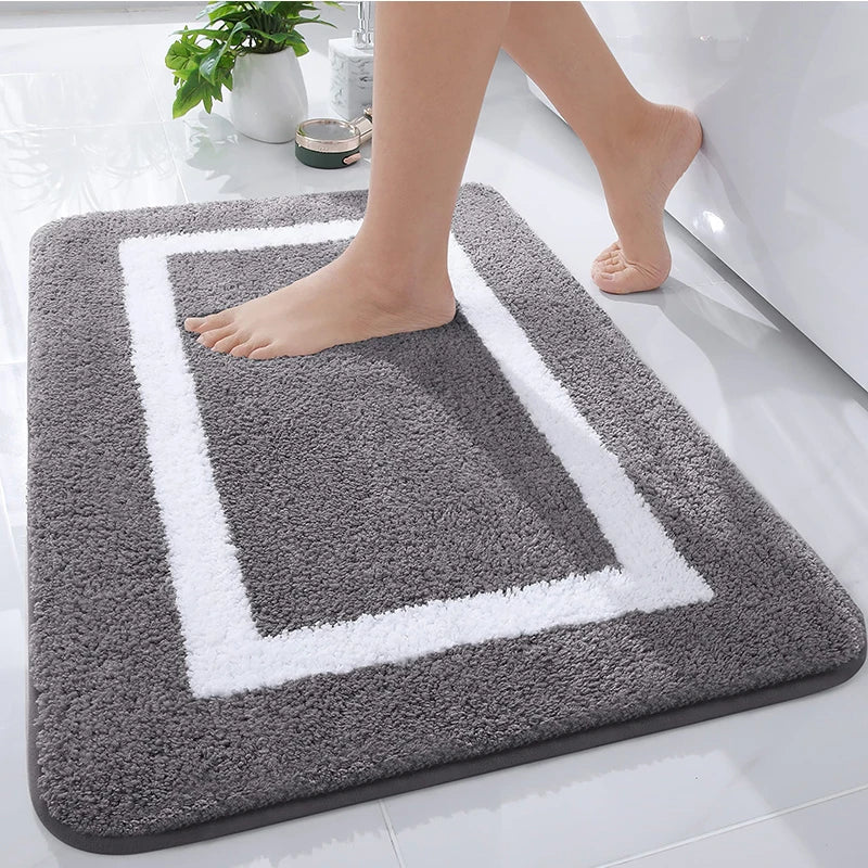 BATHBLISS – Soft Non-Slip Microfiber Bath Mat for Bathroom & Living Room