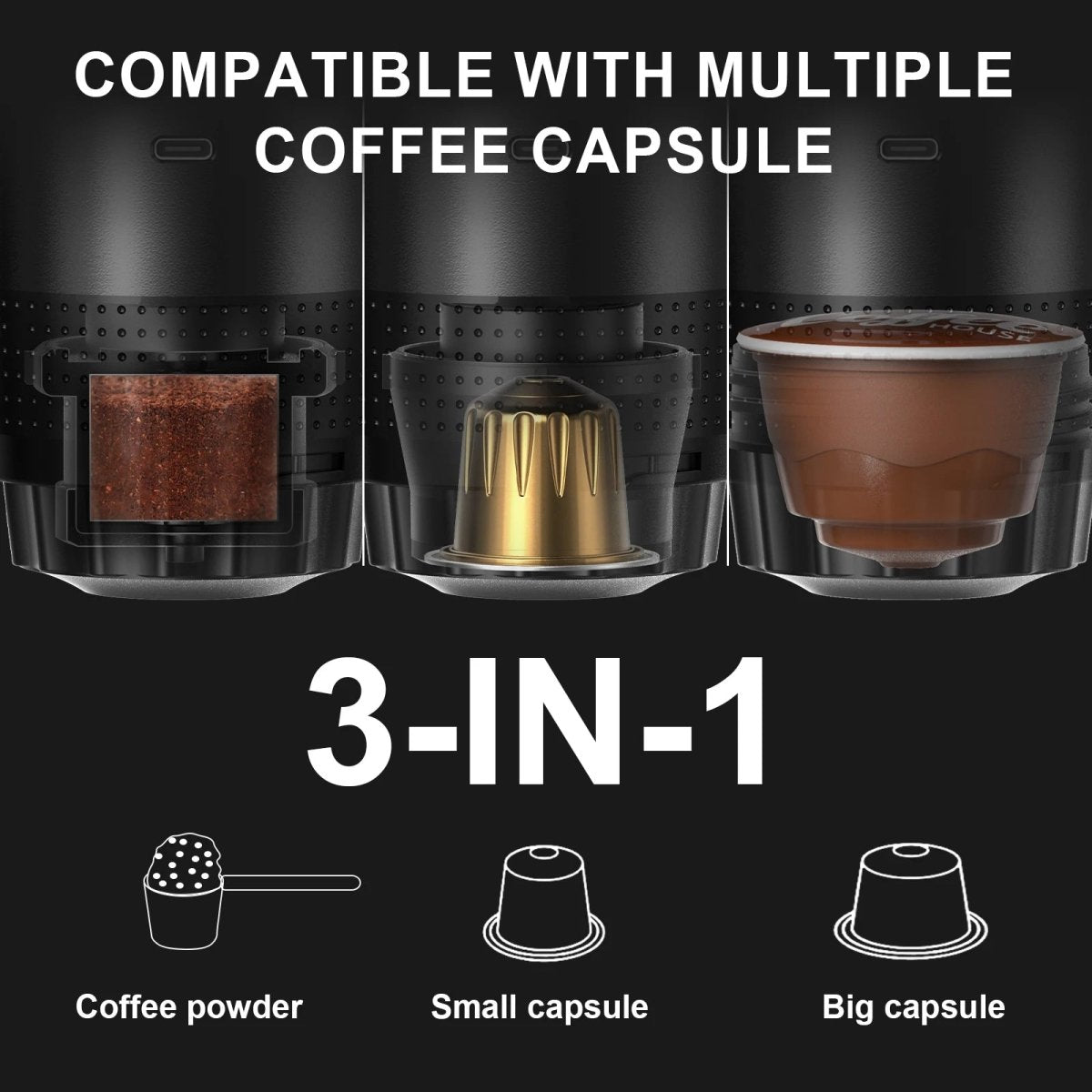 AROMIX – Portable 3-in-1 Espresso Machine with High-Pressure Extraction