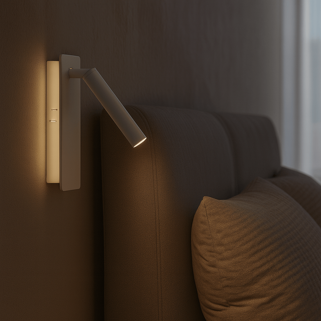 TWIRLLITE - Redatable LED Lamp for Flexibly Adjustable Bed Lighting - White