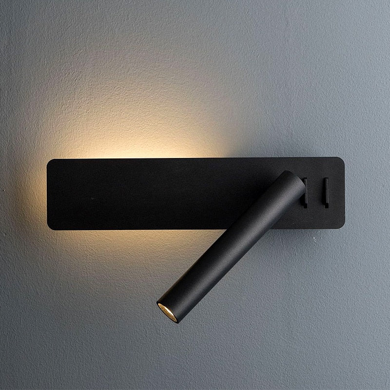 TWIRLLITE - Redatable LED Lamp for Flexibly Adjustable Bed Lighting - Black