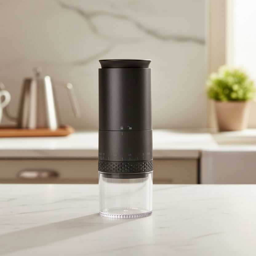 Electric Coffee Grinder with 38 Grind Settings | USB-C Rechargeable | Fine to Coarse Grounds for Home or Travel
