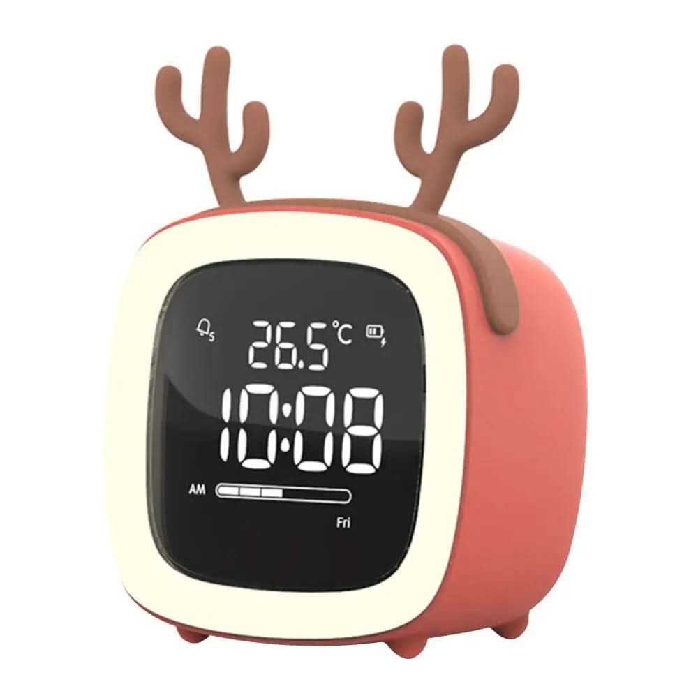 Bunny Light LED - Children's Alarm Clock and Gentle Night Light - Orange Deer
