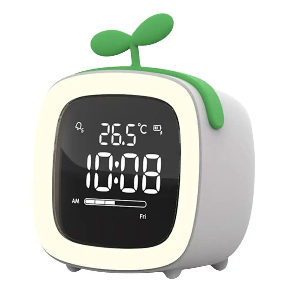 Bunny Light LED - Children's Alarm Clock and Gentle Night Light - Gray Two Leaves