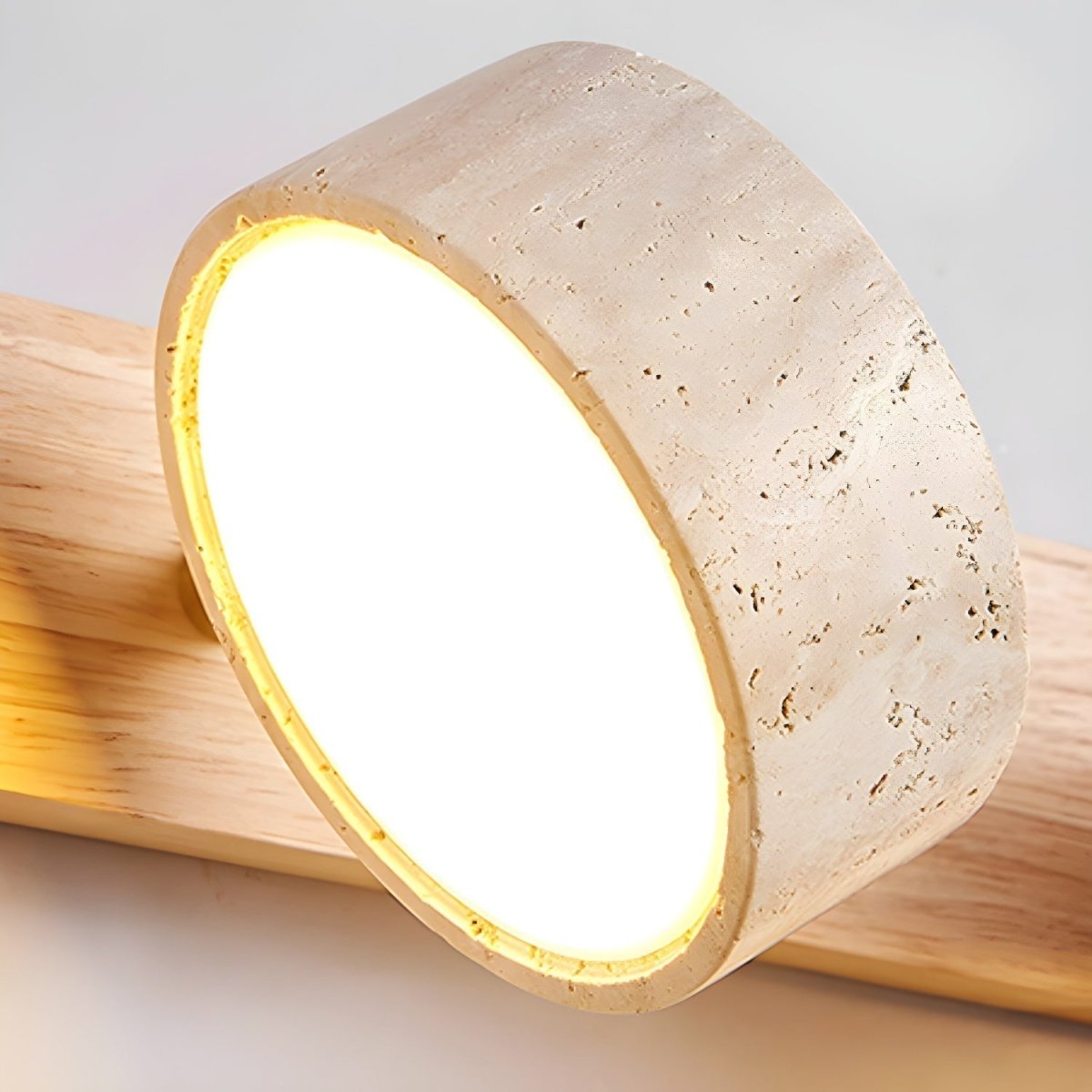 AVERRA - LED wall light made of travertine for architectural luxury product image