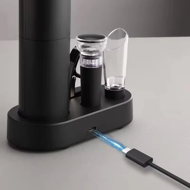 WINEWISE – Automatic Rechargeable Wine Opener Set for Effortless Opening
