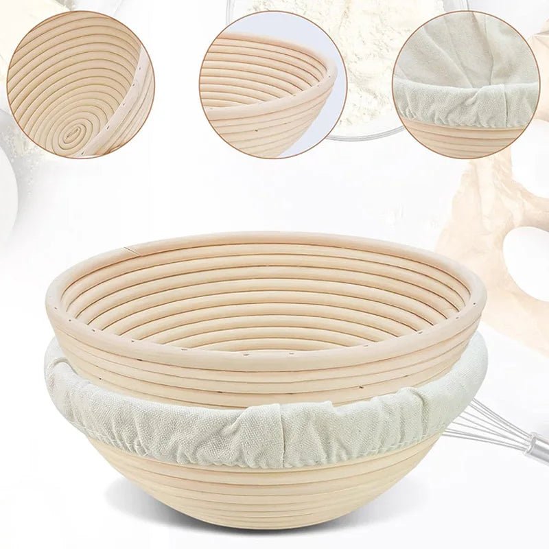 ARTISANBAKE – Handcrafted Rattan Proofing Basket Oval & Round – Essential for Bread Baking