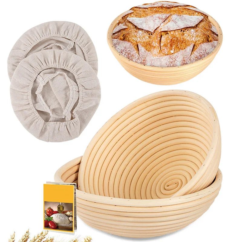ARTISANBAKE – Handcrafted Rattan Proofing Basket Oval & Round – Essential for Bread Baking