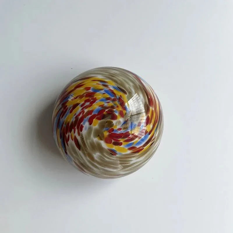 Colorful Glass Ball Wall Light 4.7 or 5.9 In | Bauhaus-Style Sconce | Ambient Glow for Bedrooms, Hallways & Balconies