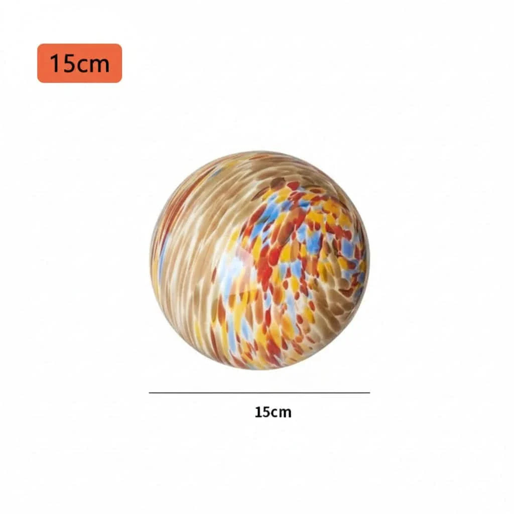 Colorful Glass Ball Wall Light 4.7 or 5.9 In | Bauhaus-Style Sconce | Ambient Glow for Bedrooms, Hallways & Balconies