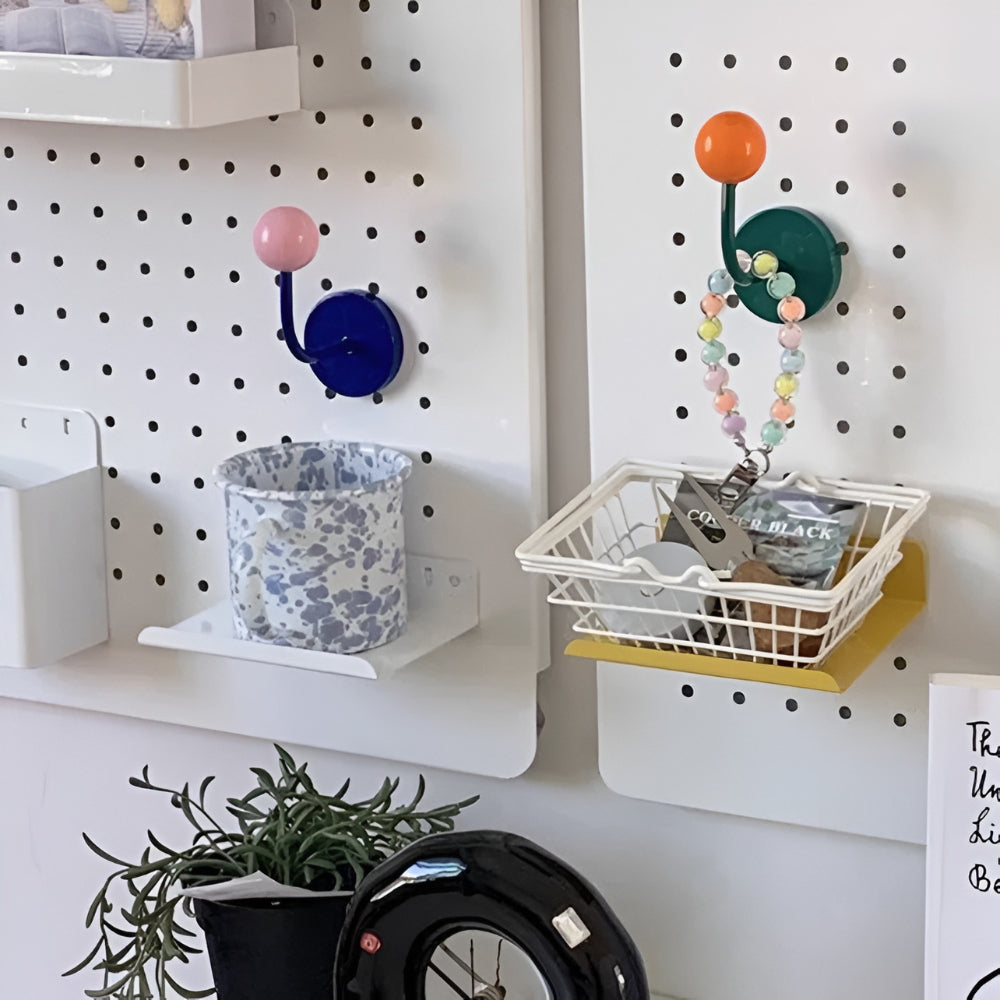 Magnetic Wooden Ball Wall Hooks