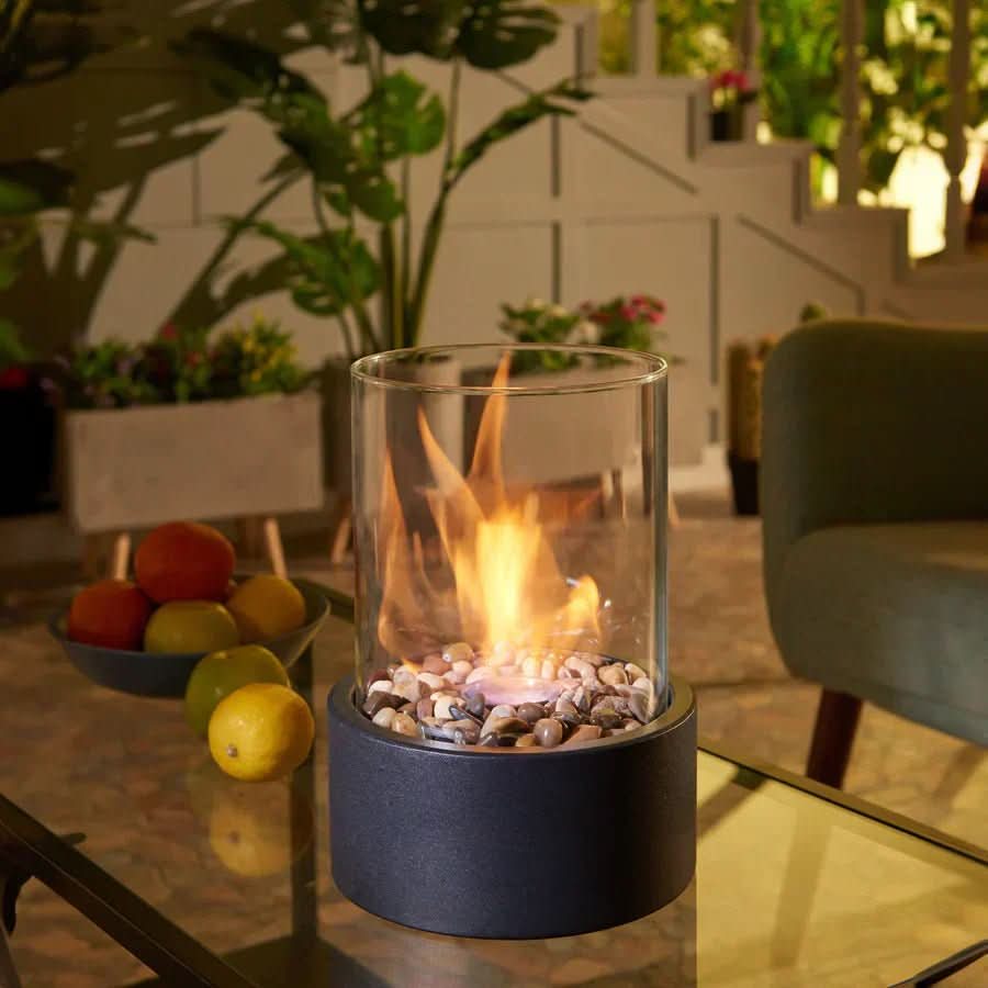 COSYFLAME – Modern Table Fireplace with Real Flames & Smoke-Free Bioethanol Fueling