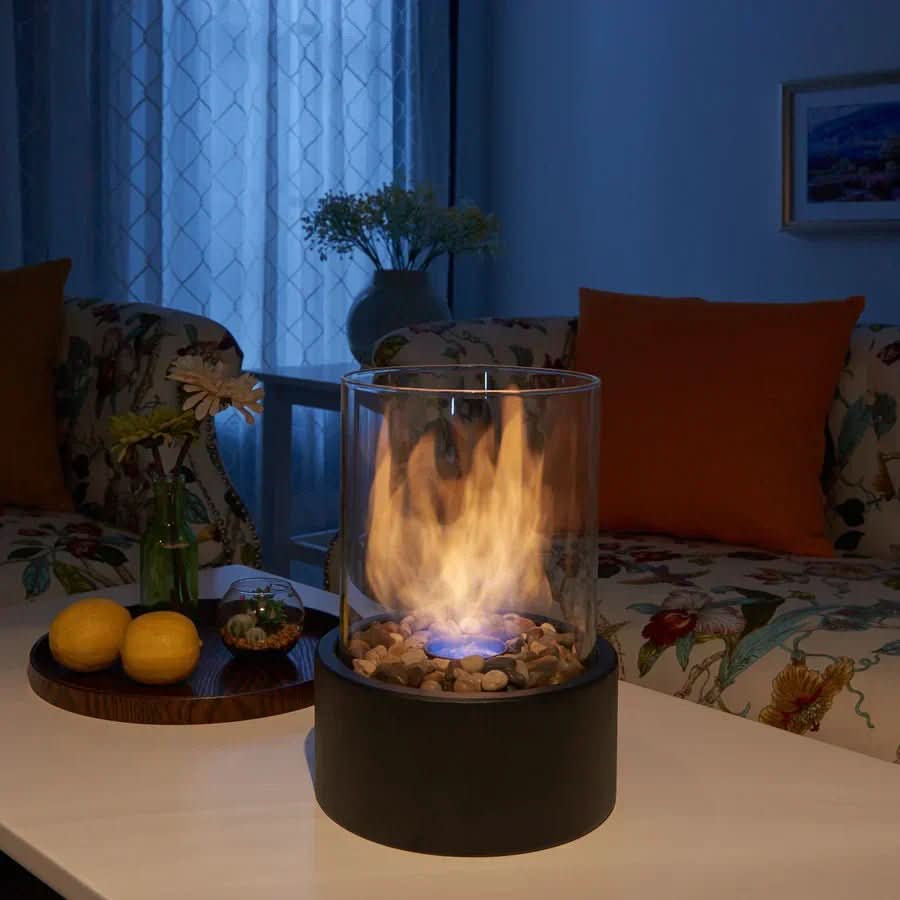 COSYFLAME – Modern Table Fireplace with Real Flames & Smoke-Free Bioethanol Fueling