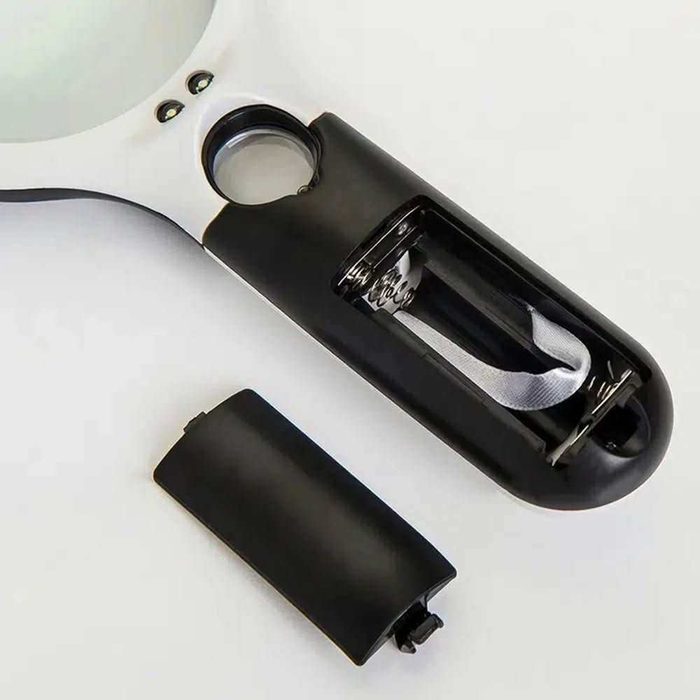 45x Handheld Magnifying Glass | Dual Lens with 3 LED Lights | Precision Inspection for Reading, Crafts and Jewelry
